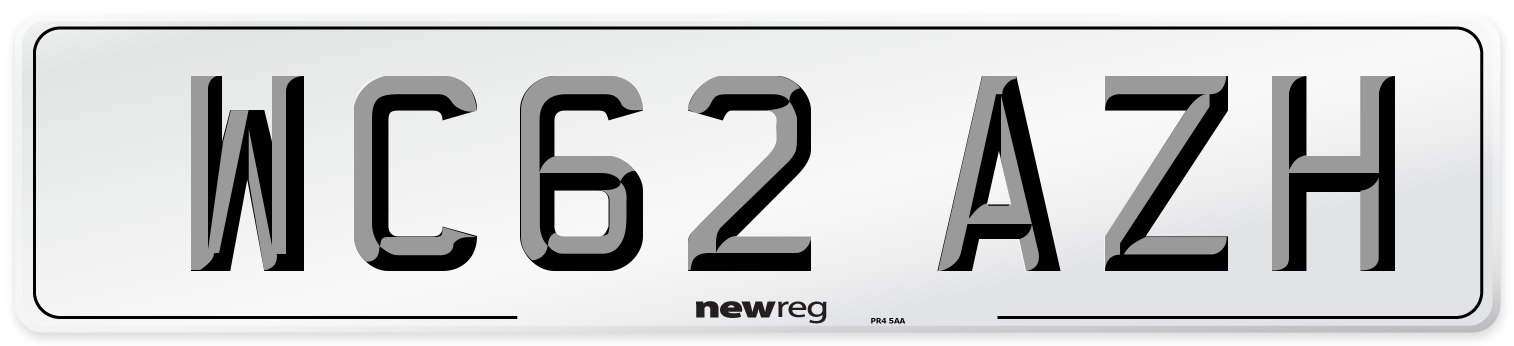 WC62 AZH Number Plate from New Reg